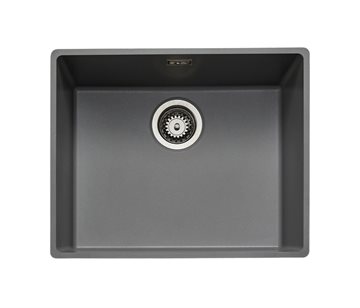 Secher Aalborg 500 køkkenvask til underlimning, Grå granitek